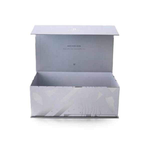 Silver Gray Abstract Print Personal Care Collapsible Gift Box