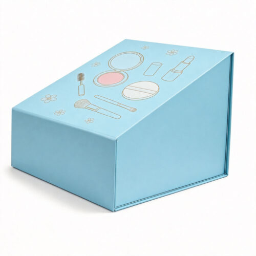 Sky Blue Beauty Illustration Skincare Collapsible Gift Box