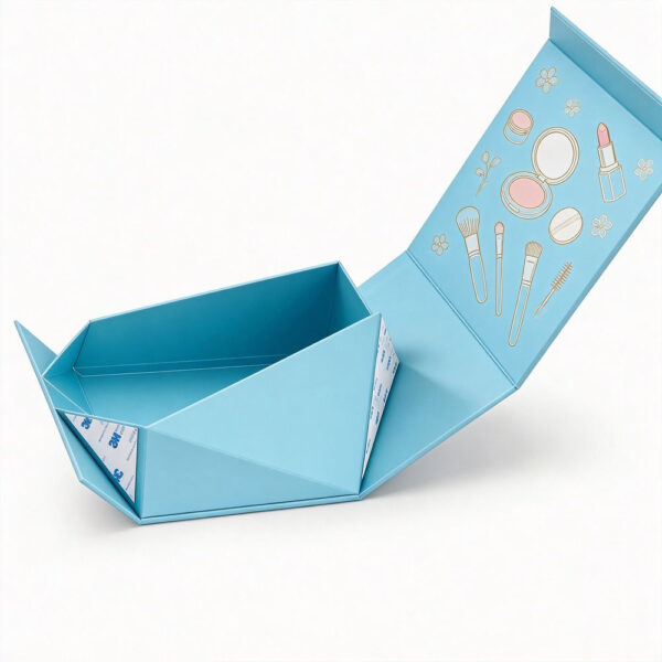 Sky Blue Beauty Illustration Skincare Collapsible Gift Box