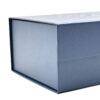 Slate Blue Circular Logo Collapsible Gourmet Food Gift Box