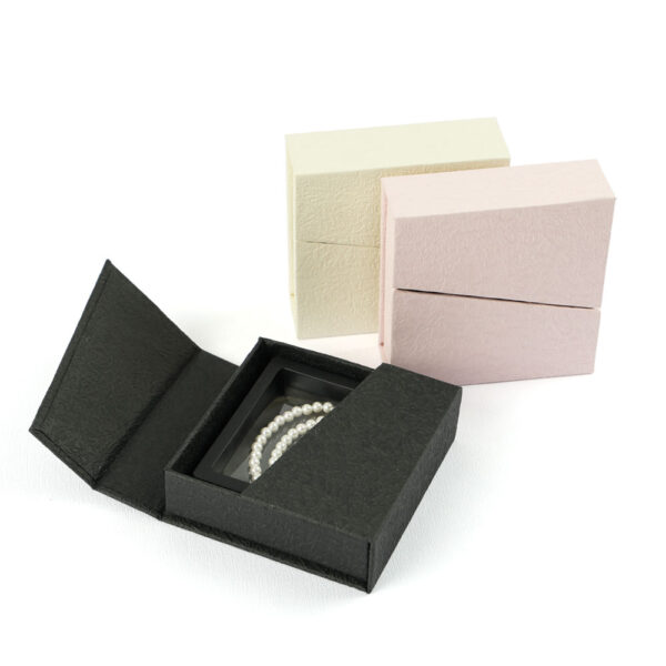 Textured Double-Flap Collapsible Jewelry Gift Box