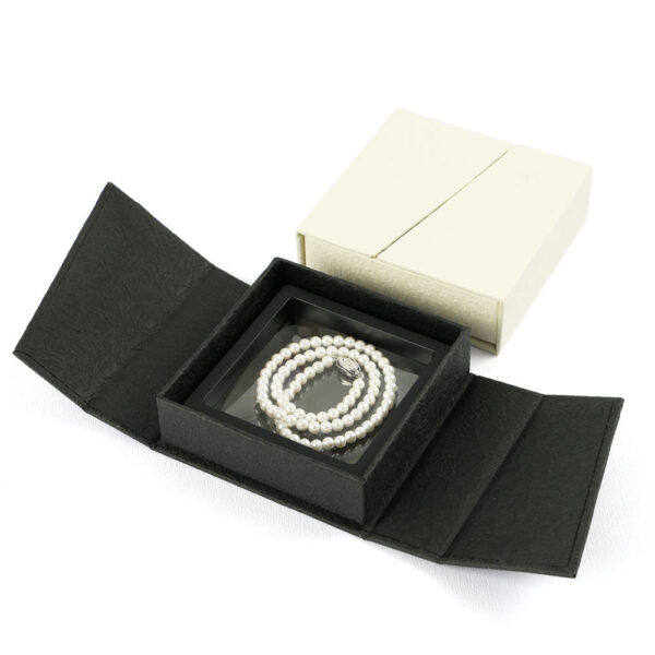 Textured Double-Flap Collapsible Jewelry Gift Box