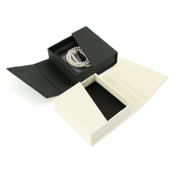 Textured Double-Flap Collapsible Jewelry Gift Box