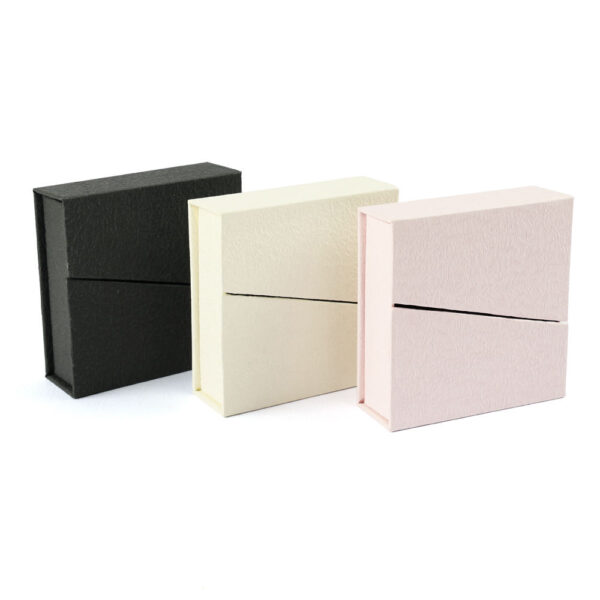 Textured Double-Flap Collapsible Jewelry Gift Box