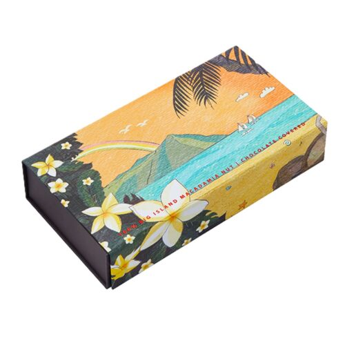 Tropical Island Chocolate Collapsible Gift Box with 8-Cavity Tray