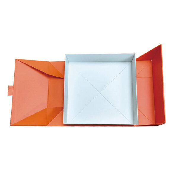 Vibrant Orange Gatefold Collapsible Candle Gift Box Vibrant Orange Gatefold Collapsible Candle Gift Box