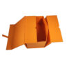 Vibrant Orange Ribbon-Tie Collapsible Corporate Gift Box