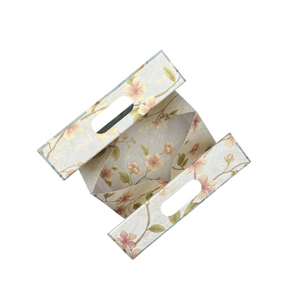 Vintage Botanical Floral Triangular Collapsible Gift Box