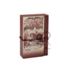 Vintage Burgundy Equestrian Collapsible Gourmet Food Gift Box