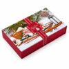 Vintage Winter Ski Scene Holiday Collapsible Gift Box