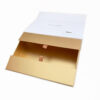 White Gold Collapsible Cosmetic Gift Box with Pull Tabs