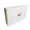 White & Gold Collapsible Macaron Gift Box with Clear Tray White & Gold Collapsible Macaron Gift Box with Clear Tray