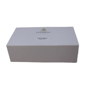 White Photo-Lined Collapsible Candle Gift Box with Insert