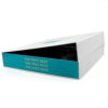 White & Teal Collapsible Gourmet Food Gift Box for Pastries