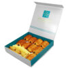 White & Teal Collapsible Gourmet Food Gift Box for Pastries